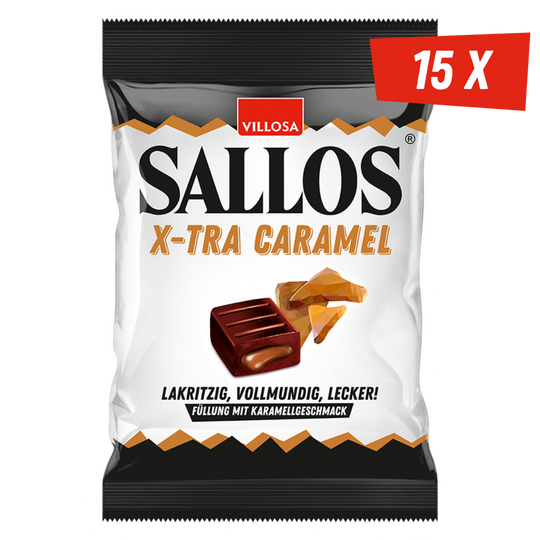 15x SALLOS x-tra caramel (15x mind. 23 Bonbons)